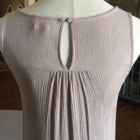 Taupe with peach embroidery swing dress - Picture 5 of 8